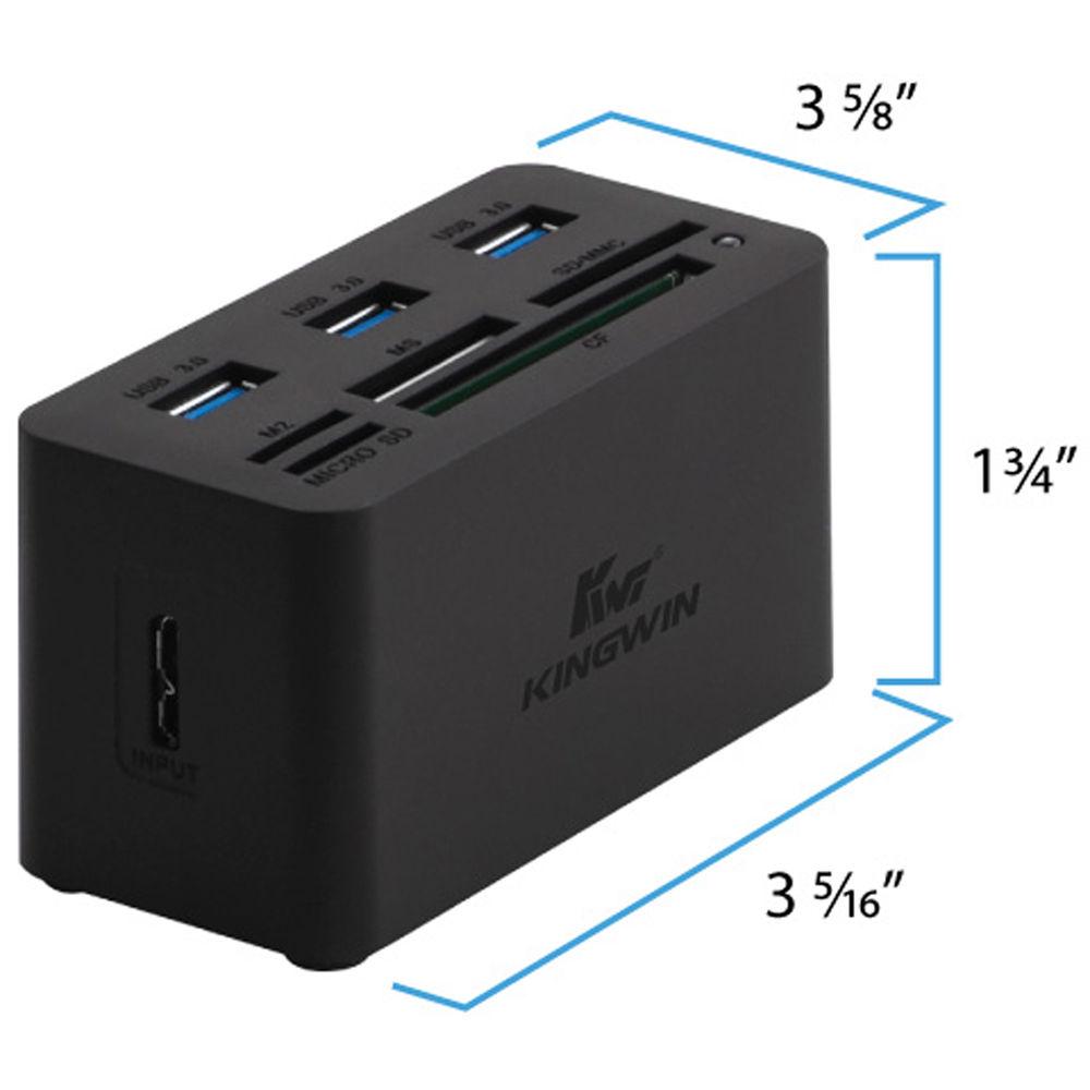 Kingwin SuperSpeed USB 3.1 Gen 1 Mini Combo Card Reader