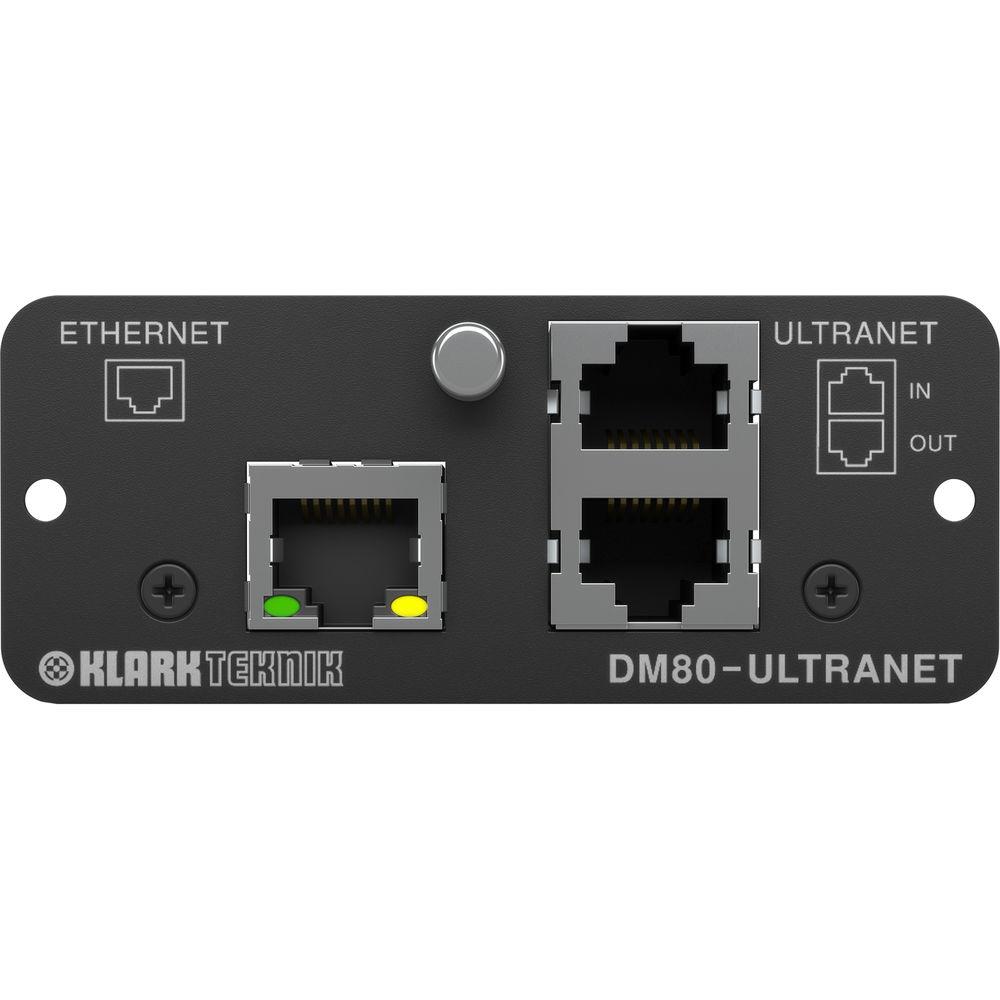 Klark Teknik Ultranet Expansion Module with 16x16 Channel Audio Networking and Ethernet