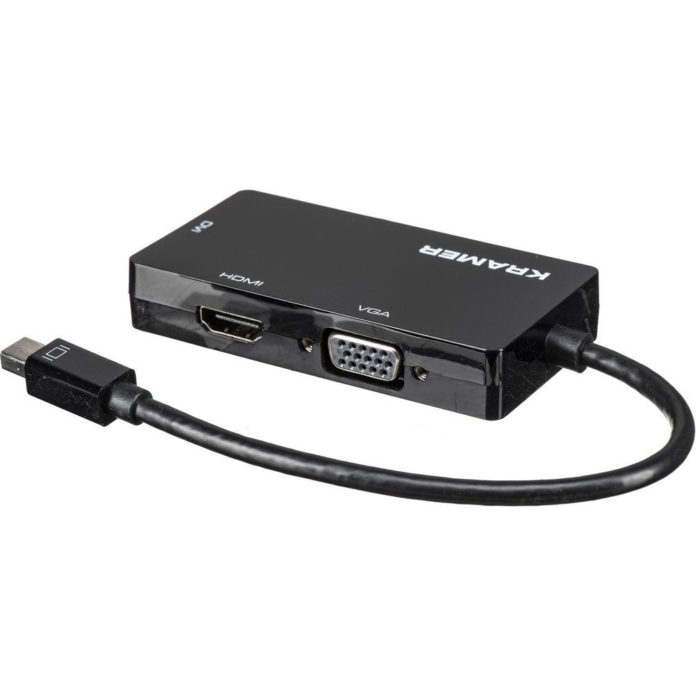 Kramer Mini DisplayPort To DVI, HDMI Or VGA Adapter Cable