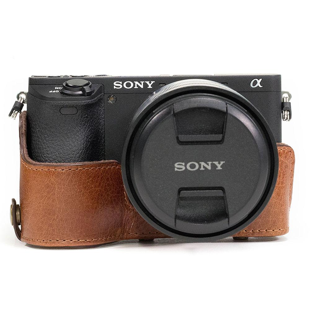 MegaGear Ever Ready Genuine Leather Case & Strap for Sony a6500 with 16-70mm Lens