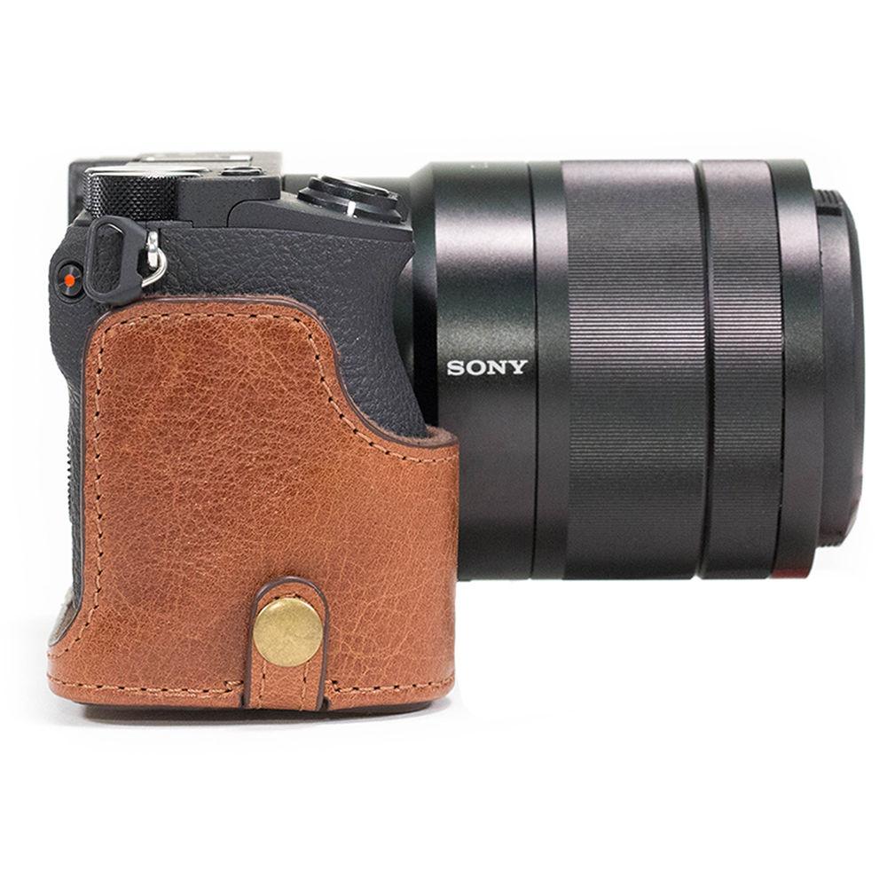 MegaGear Ever Ready Genuine Leather Case & Strap for Sony a6500 with 16-70mm Lens