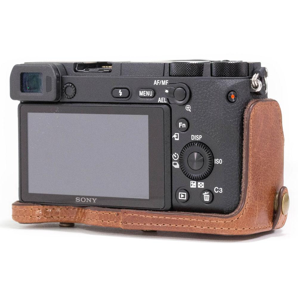 MegaGear Ever Ready Genuine Leather Case & Strap for Sony a6500 with 16-70mm Lens