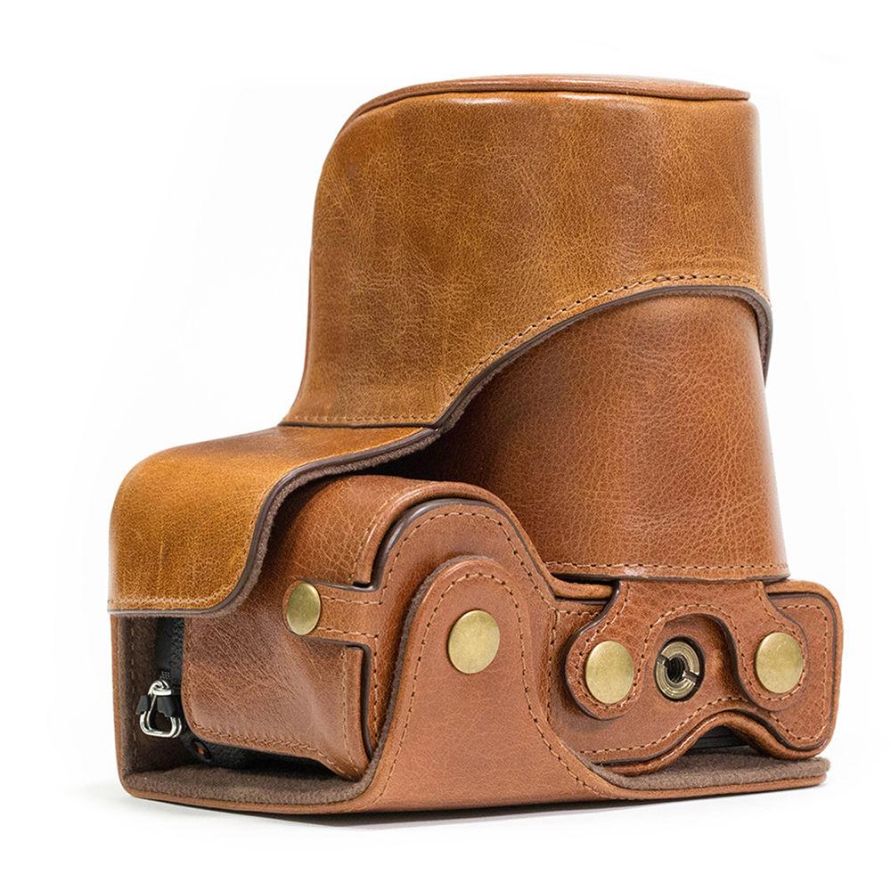 MegaGear Ever Ready Genuine Leather Case & Strap for Sony a6500 with 16-70mm Lens