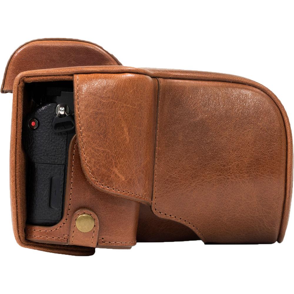 MegaGear Ever Ready Half-Bottom Protective Leather Case for Sony Alpha A7S II, A7R II, A7 II