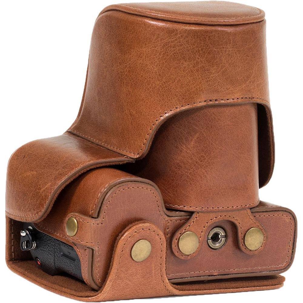 MegaGear Ever Ready Half-Bottom Protective Leather Case for Sony Alpha A7S II, A7R II, A7 II