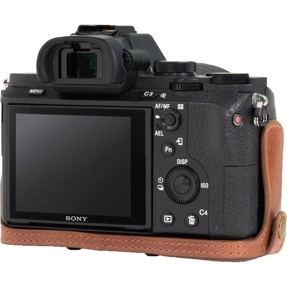 MegaGear Ever Ready Half-Bottom Protective Leather Case for Sony Alpha A7S II, A7R II, A7 II