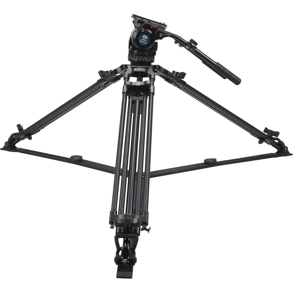 Sirui BCT-2003 Aluminum Tripod & BCH-20 Video Head Bundle