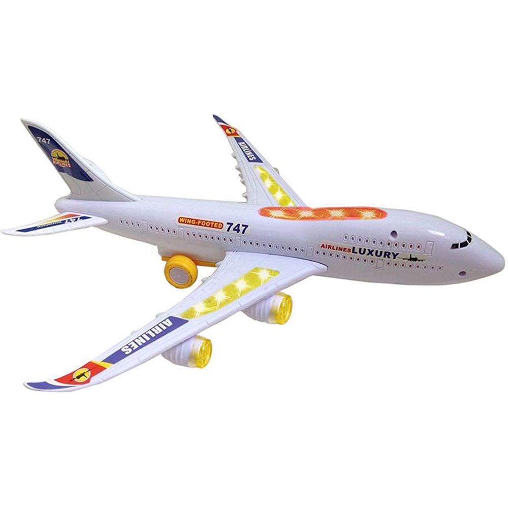 Top Race Toyze Bump-and-Go Boeing 747 Toy Airplane