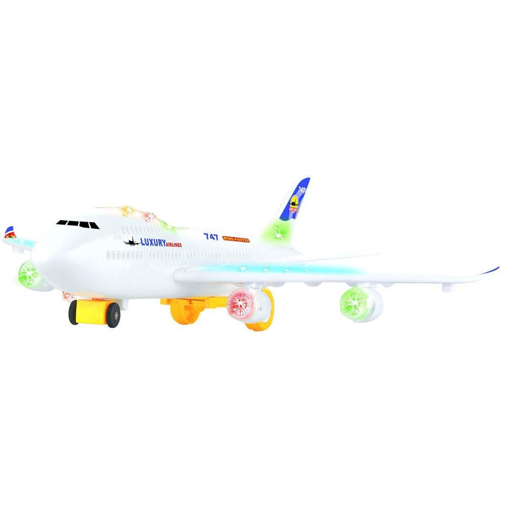 Top Race Toyze Bump-and-Go Boeing 747 Toy Airplane