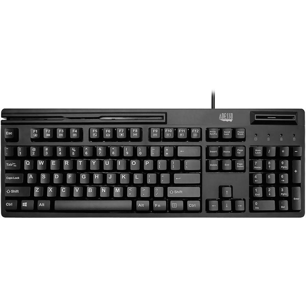 Adesso EasyTouch 630RB Smart Card & Magnetic Stripe Reader Keyboard