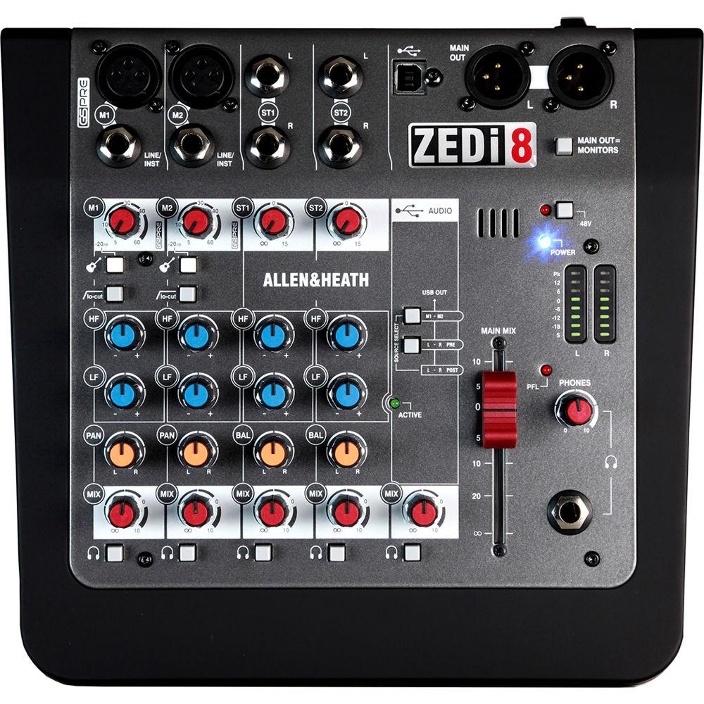 Allen & Heath ZEDi-8 Compact Hybrid Mixer USB Interface