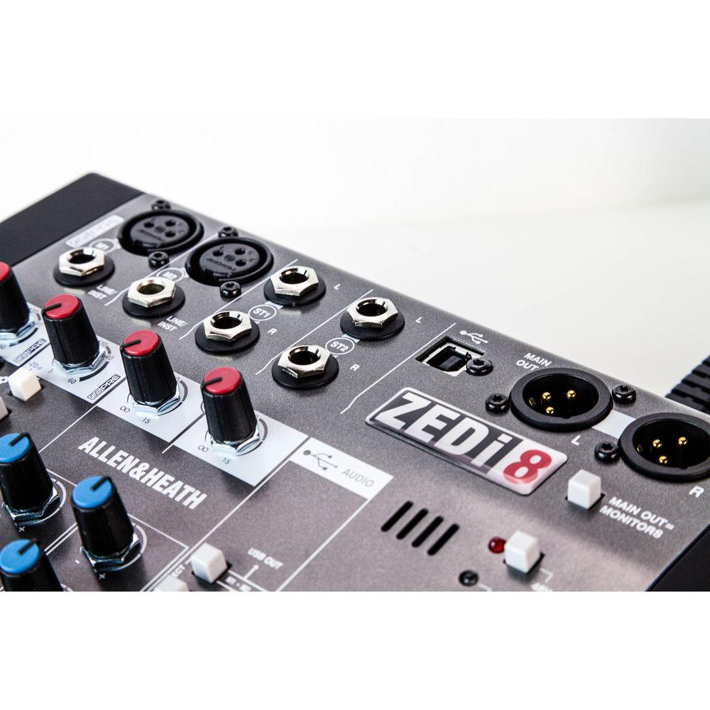 Allen & Heath ZEDi-8 Compact Hybrid Mixer USB Interface
