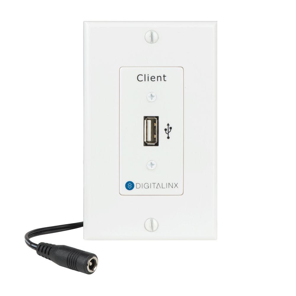 Digitalinx USB 2.0 High-Speed Twisted Pair Extender Wall Plate Client