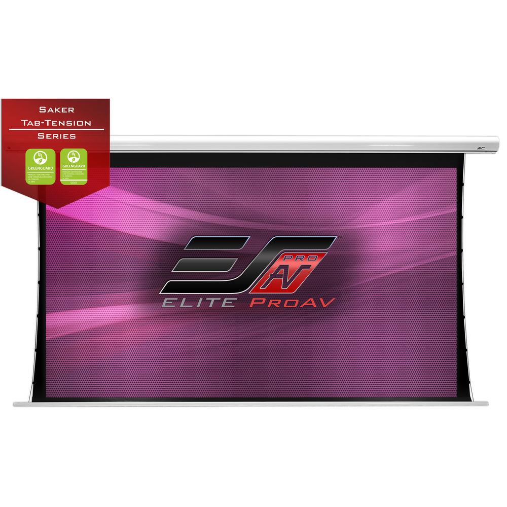 Elite Screens Saker Tab-Tension Series 41.2 x 73.2" 16:9 Screen with MaxWhite Fiberglass Surface