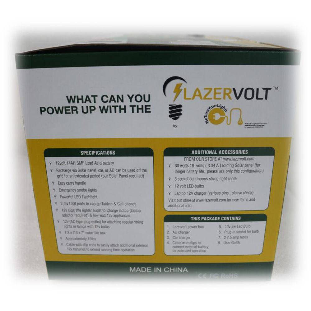 Lazer Volt 12 VDC Blackout Relief Power Source