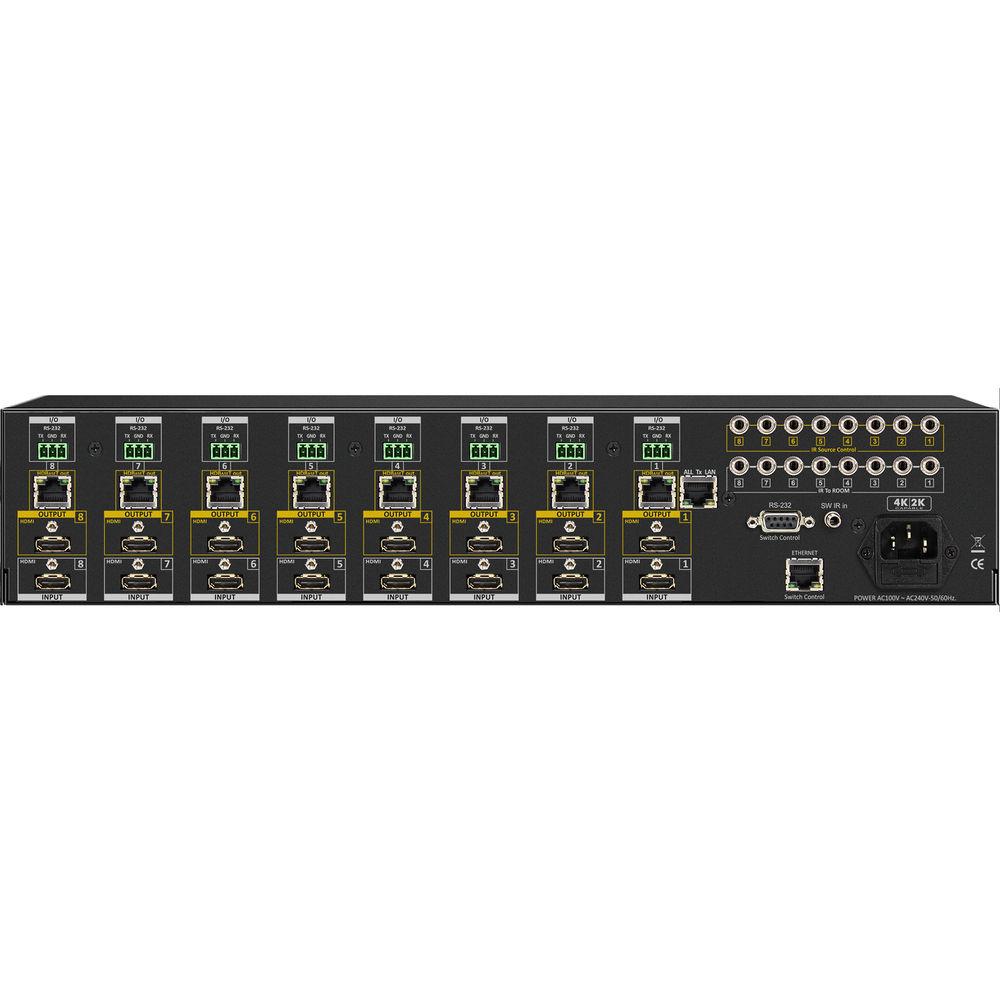 Shinybow 8 x HDMI In to 8 x HDMI or HDBaseT PoH Out Matrix Routing Switcher