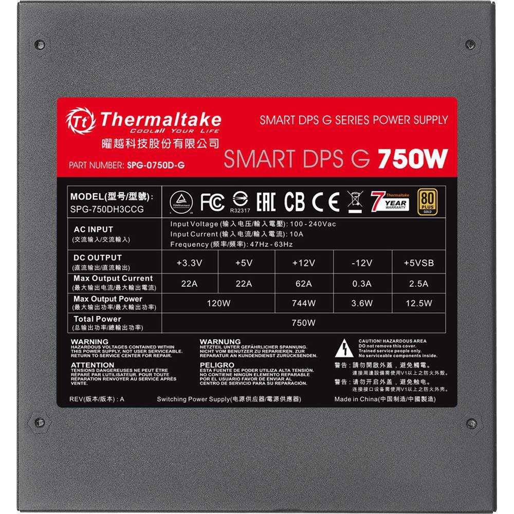 Thermaltake Smart DPS G 750W 80 Plus Gold Power Supply