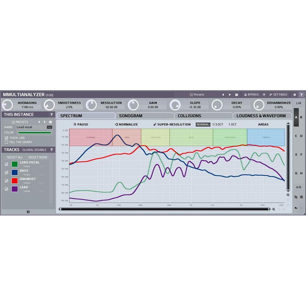 MeldaProduction MMultiAnalyzer - Multitrack Analyzer and Sonogram Plug-In