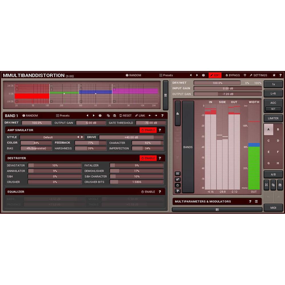 MeldaProduction MMultiBandDistortion - Digital Distortion Plug-In