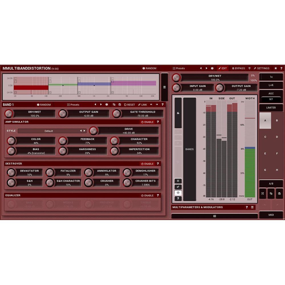 MeldaProduction MMultiBandDistortion - Digital Distortion Plug-In