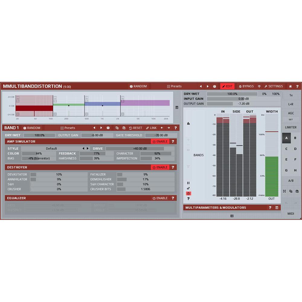 MeldaProduction MMultiBandDistortion - Digital Distortion Plug-In