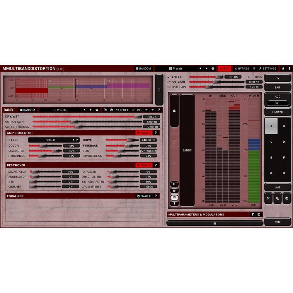 MeldaProduction MMultiBandDistortion - Digital Distortion Plug-In