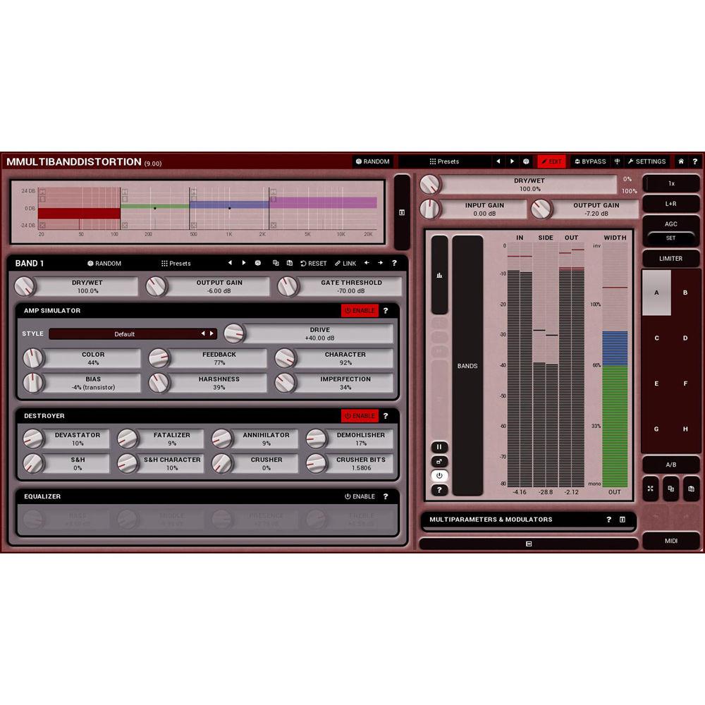 MeldaProduction MMultiBandDistortion - Digital Distortion Plug-In