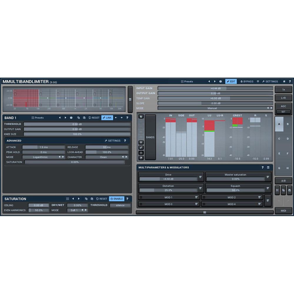 MeldaProduction MMultiBandLimiter - Multiband Limiter and Maximizer Plug-In