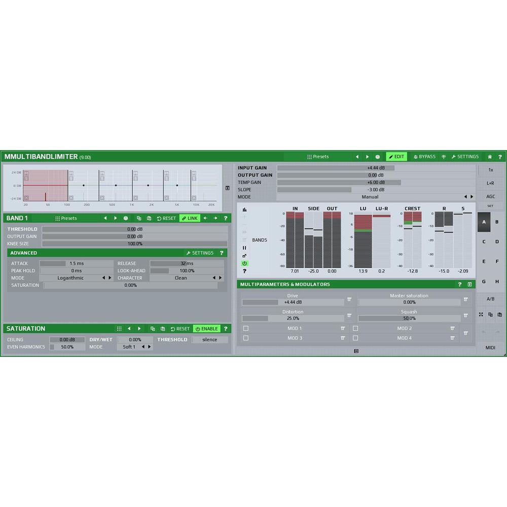MeldaProduction MMultiBandLimiter - Multiband Limiter and Maximizer Plug-In