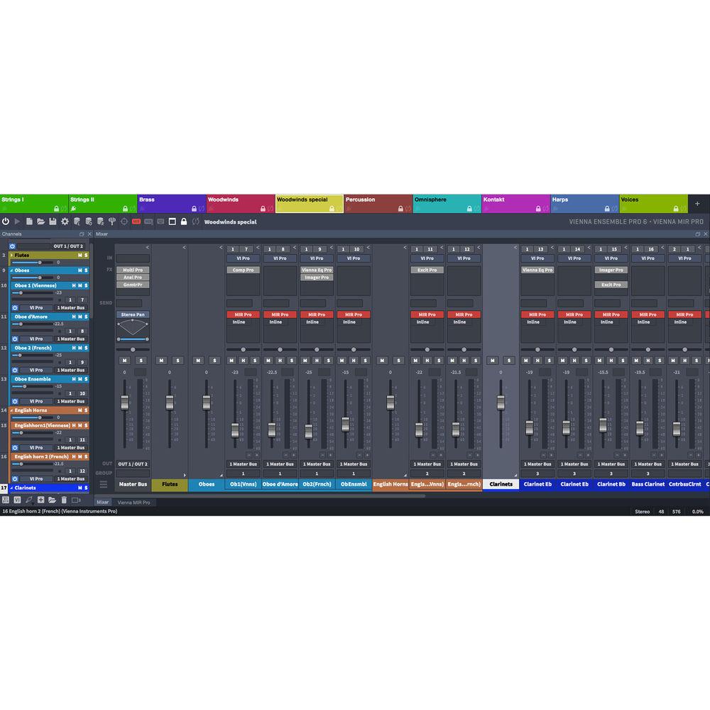 Vienna Symphonic Library Ensemble PRO 6 Upgrade - Mixing and Host Software