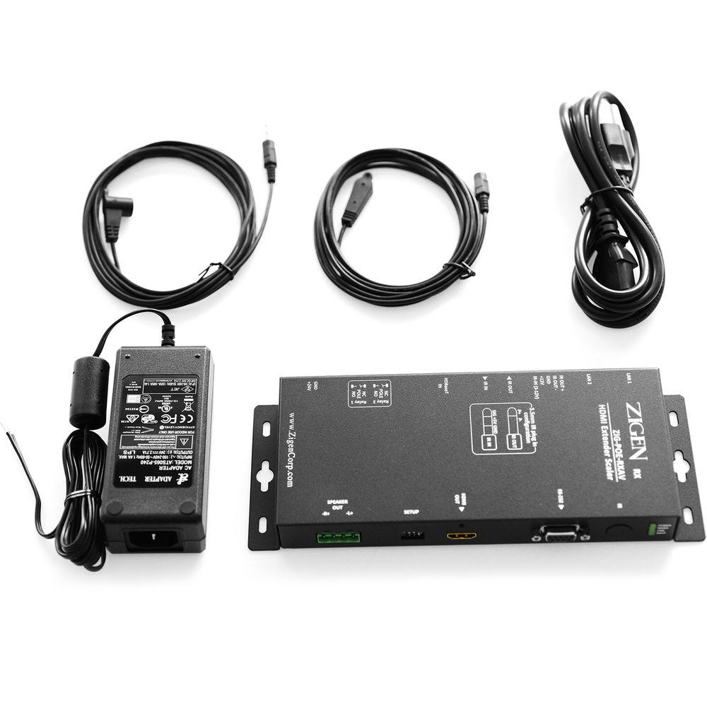 Zigen HDBaseT PoE Receiver with Audio Amplifier