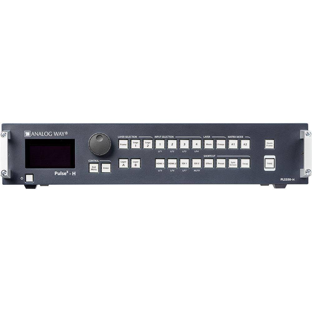 Analog Way 8-Input Hi-Resolution Mixer Seamless Switcher with 2-HDBaseT INs 2-Mirrored HDMI HDBaset OutPuts