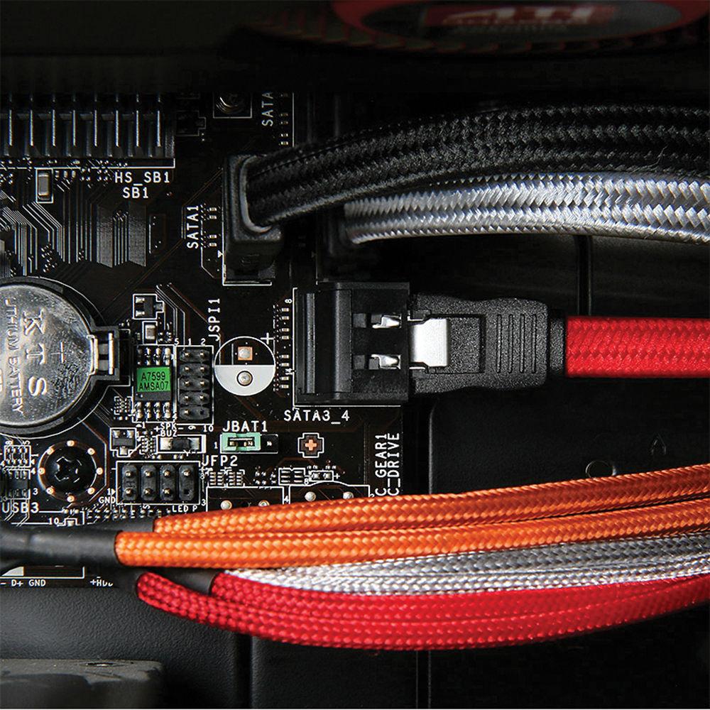 BitFenix Alchemy SATA to SATA 3.0 Cable with Sleeve, BitFenix, Alchemy, SATA, to, SATA, 3.0, Cable, with, Sleeve