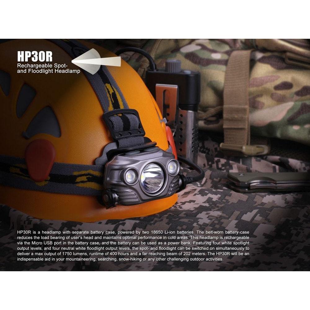 Fenix Flashlight HP30R Rechargeable Headlamp