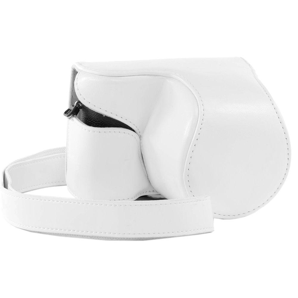 MegaGear Ever Ready PU Leather Case and Strap for Sony Alpha a5100, a5000 with 16-50mm Lens