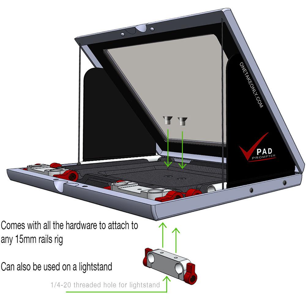 Onetakeonly Pad Prompter for 15mm Rigs