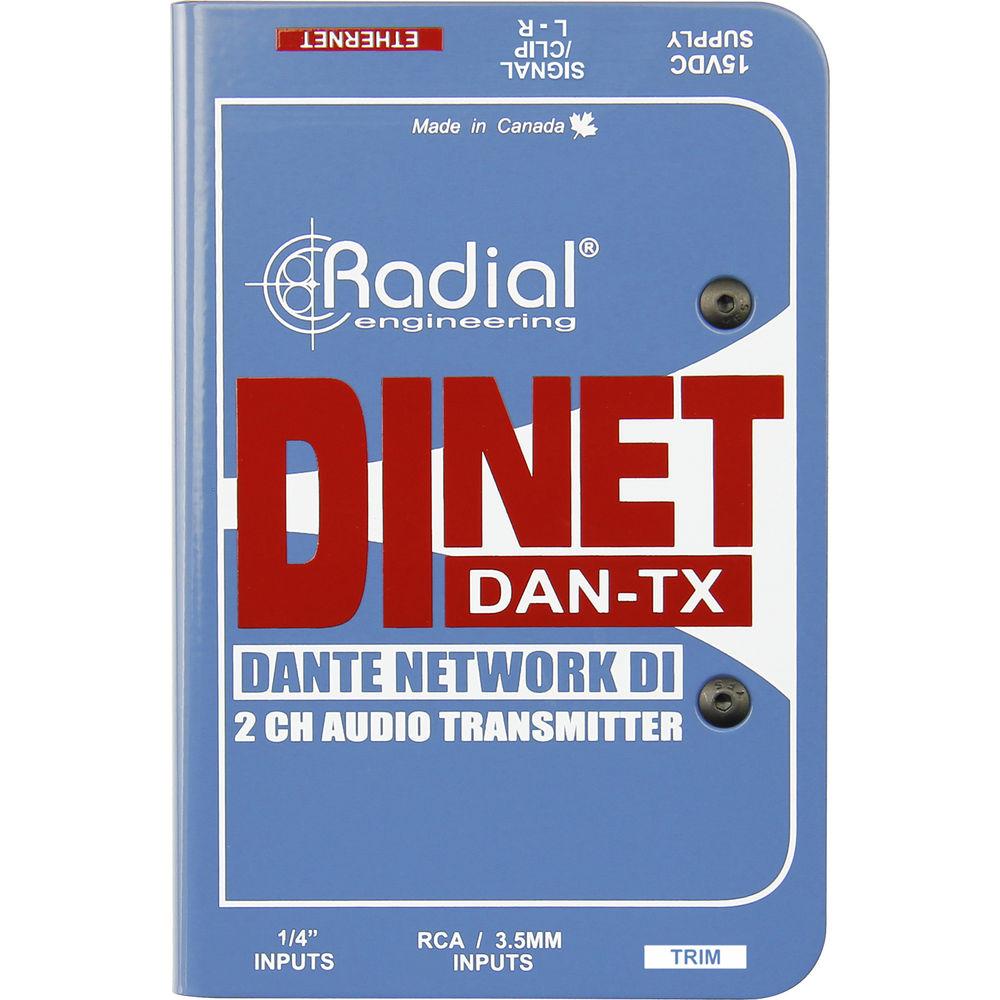 Radial Engineering DiNET DAN-TX Dante-Enabled Stereo DI Box
