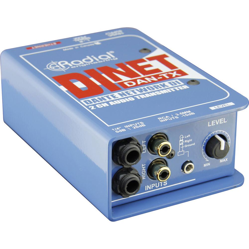 Radial Engineering DiNET DAN-TX Dante-Enabled Stereo DI Box
