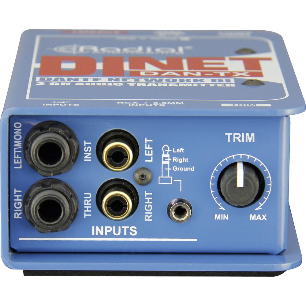 Radial Engineering DiNET DAN-TX Dante-Enabled Stereo DI Box