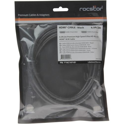 Rocstor High-Speed HDMI Male Cable with Ethernet