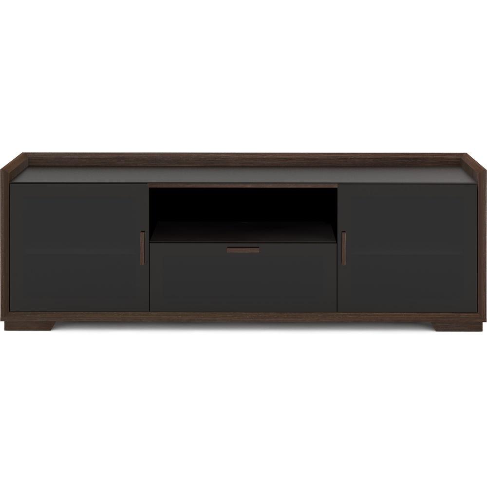 Salamander Designs Audio Video Cabinet in Wenge Espresso with Black Glass Doors