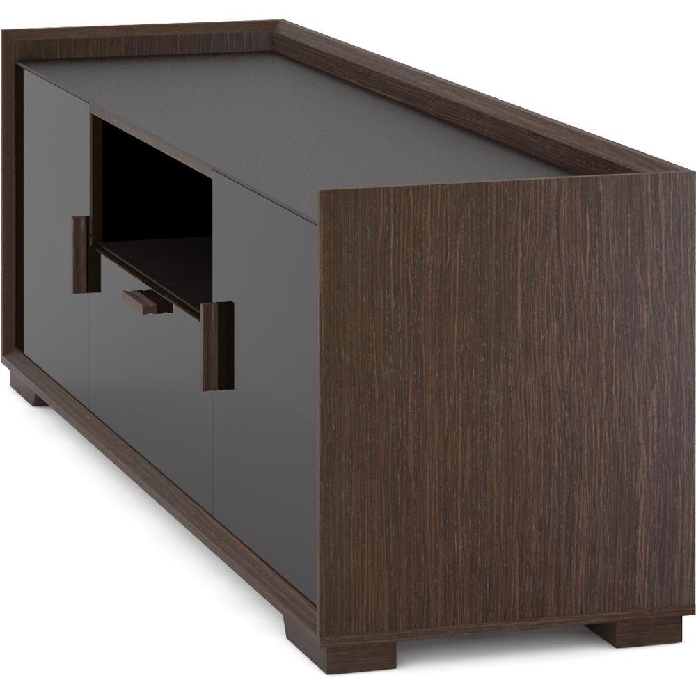 Salamander Designs Audio Video Cabinet in Wenge Espresso with Black Glass Doors