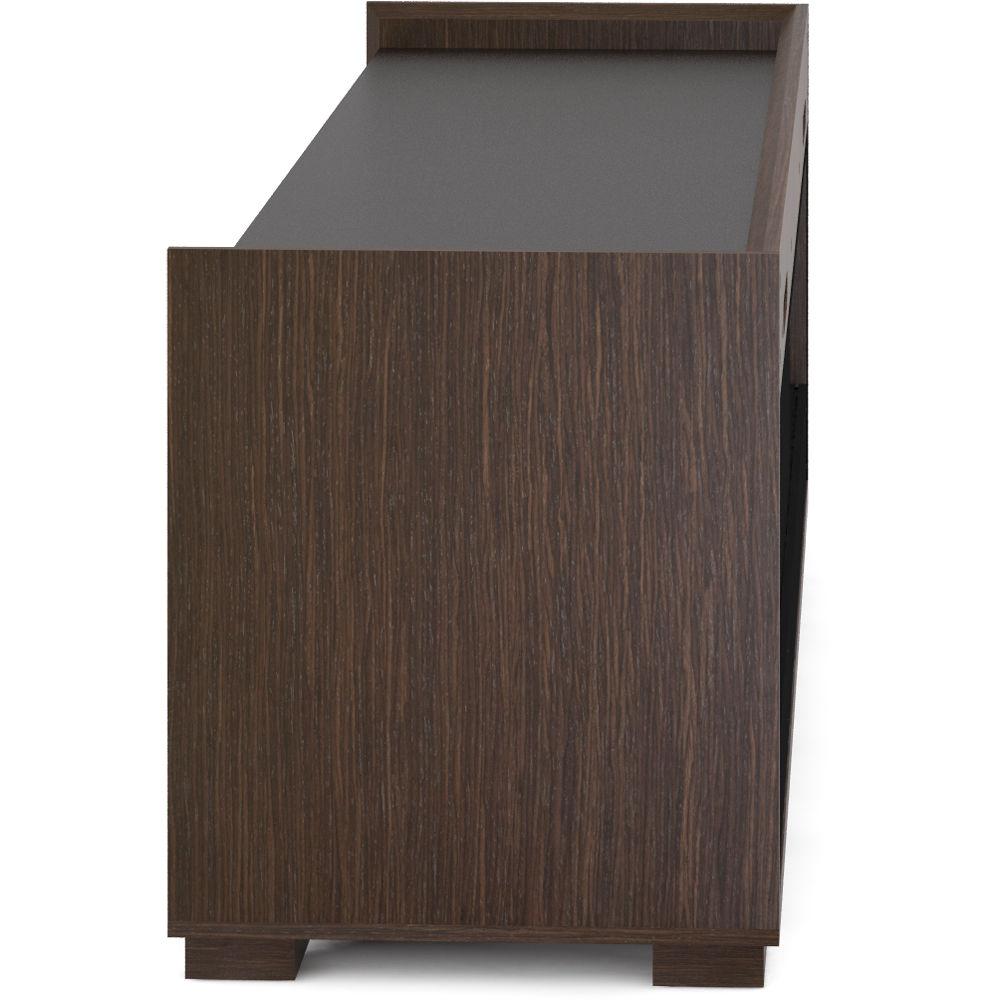 Salamander Designs Audio Video Cabinet in Wenge Espresso with Black Glass Doors