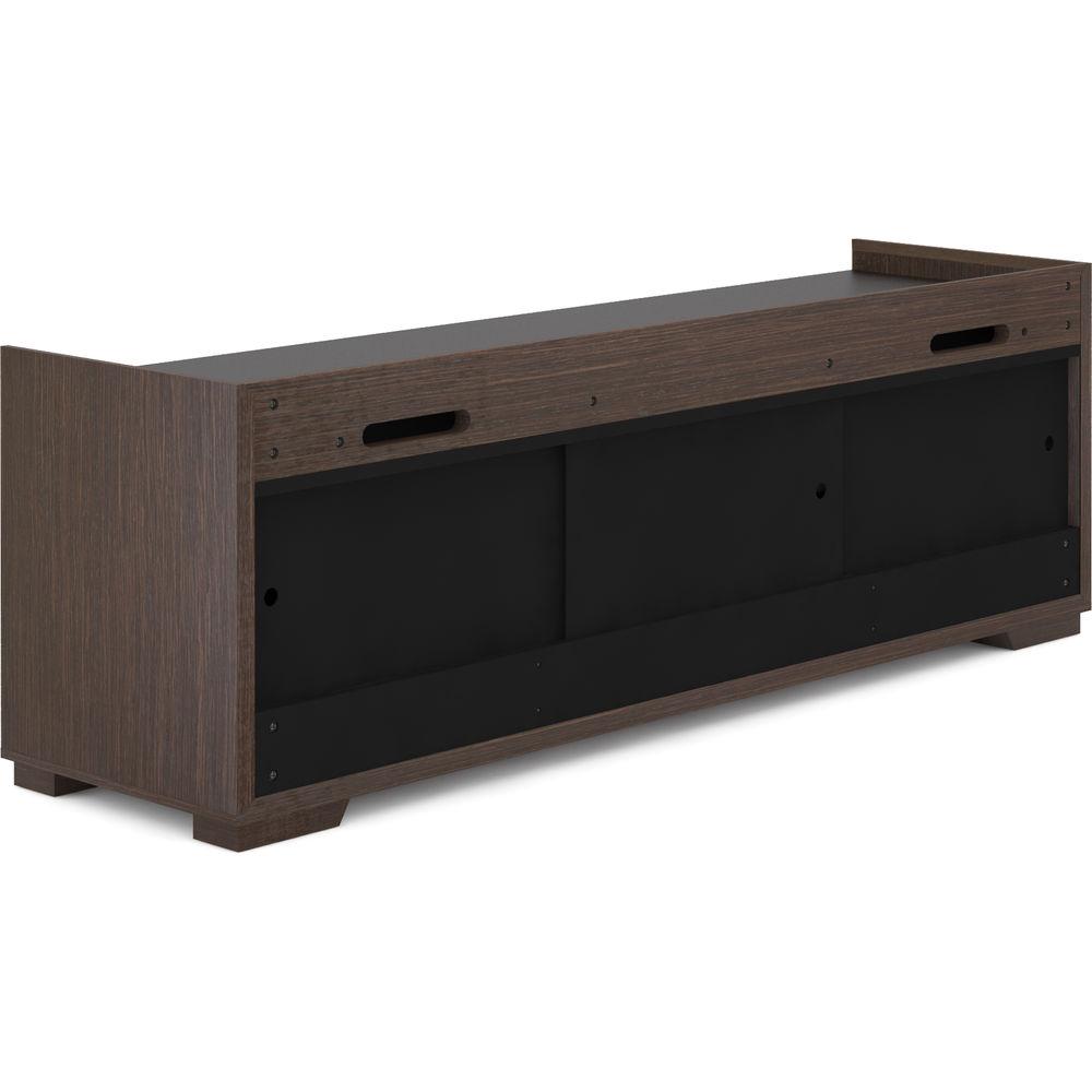 Salamander Designs Audio Video Cabinet in Wenge Espresso with Black Glass Doors