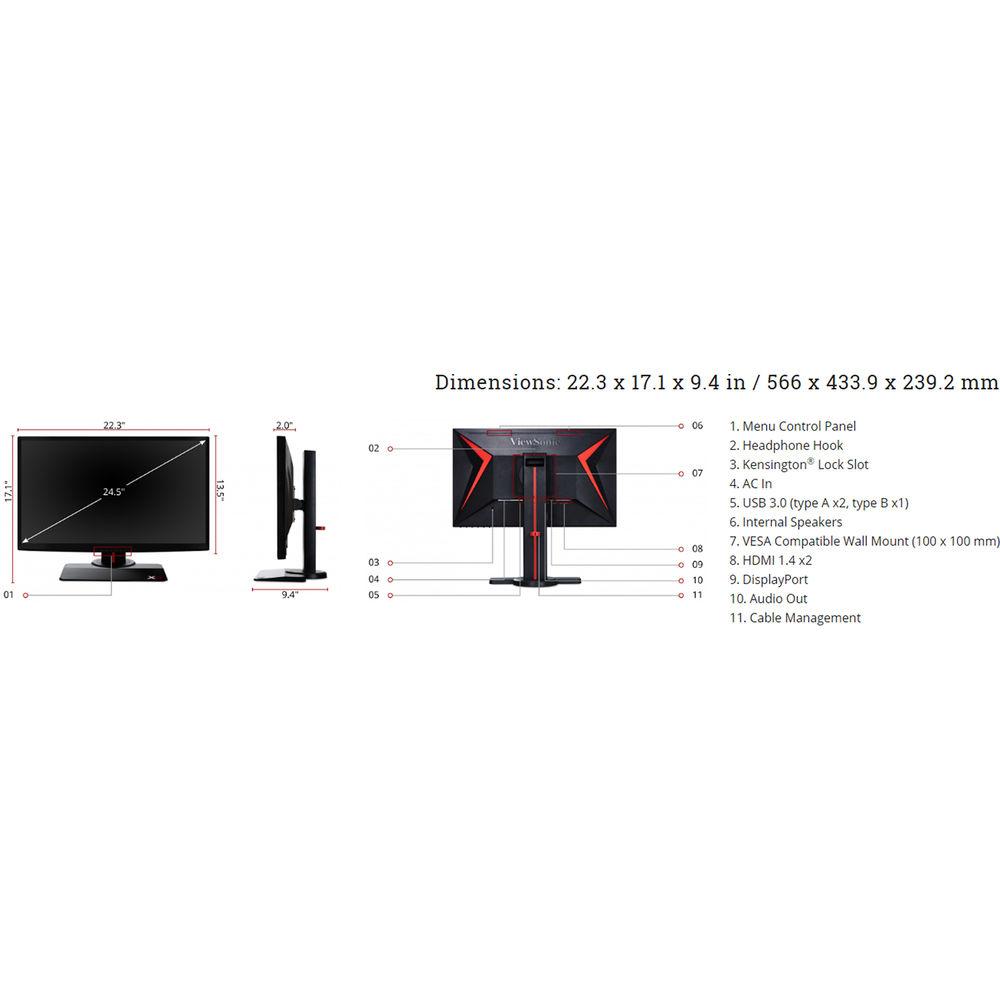 ViewSonic XG2402 24" 16:9 144 Hz FreeSync LCD Monitor