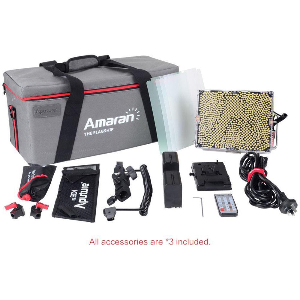 Aputure Amaran Tri-8 3-Light Kit with V-Mount Battery Plates