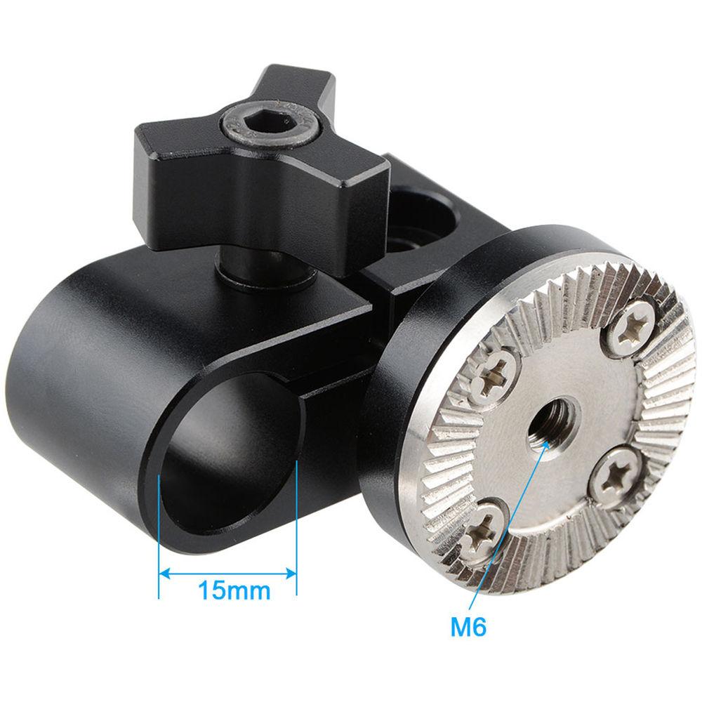 CAMVATE 15mm Single Rod Clamp with ARRI Rosette Mount for Handle Shoulder Rig