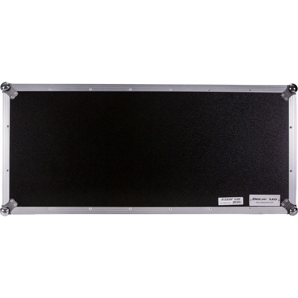 DeeJay LED Fly Drive DJ Coffin Case for Two Turntables in Battle Style Position and One Pioneer DJM900 Nexus with Laptop Shelf