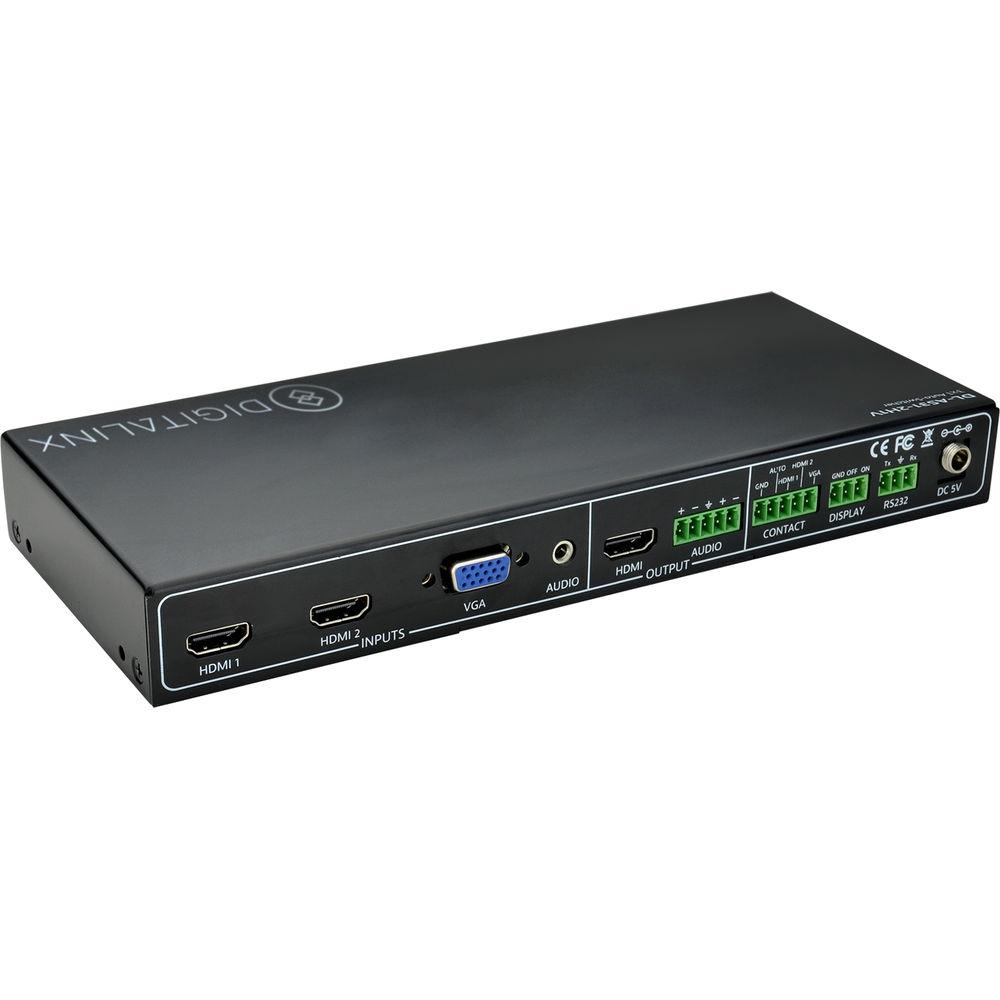 Digitalinx 3x1 Auto-Switcher with 2 HDMI & 1 VGA with Audio Input
