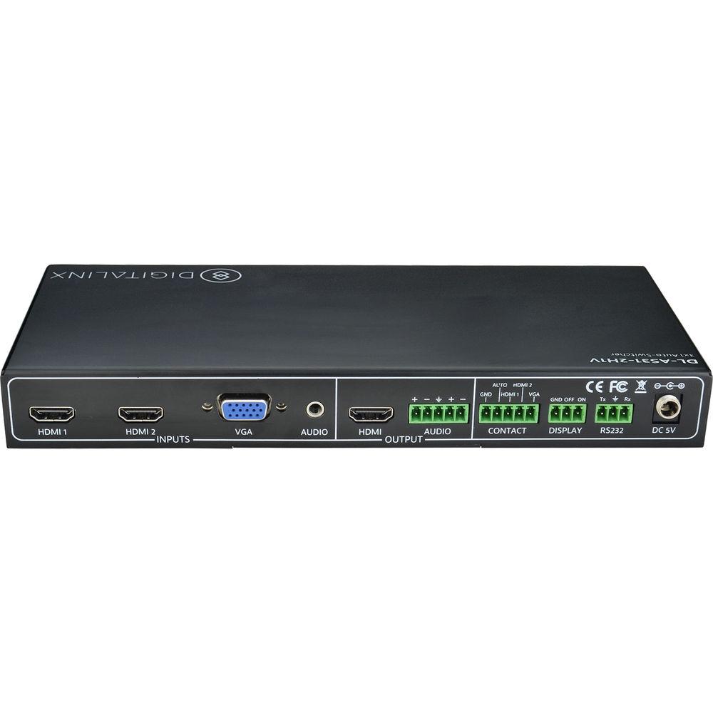 Digitalinx 3x1 Auto-Switcher with 2 HDMI & 1 VGA with Audio Input